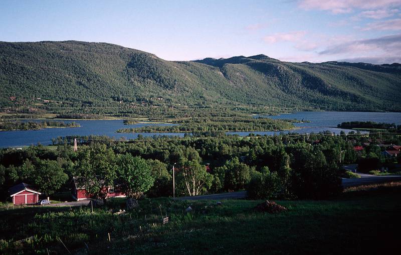 August 2, 1997 - Geilo, Norway.<br />View from hotel Ustedalen at ~8:00 p.m. .