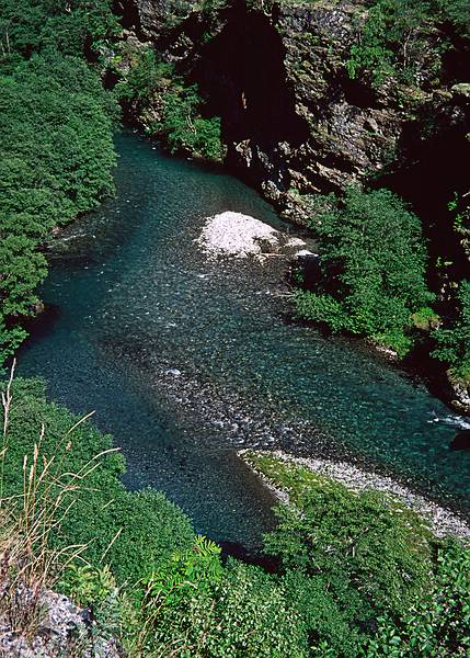 August 5, 1997 - Finse to Flm via Myrdal, Norway.<br />The greenish water, typical of glacier melt.