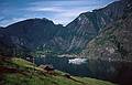 August 6, 1997 - In and around Flam, Norway.<br />Visiting a Viking farm.<br />A liner at Flam.