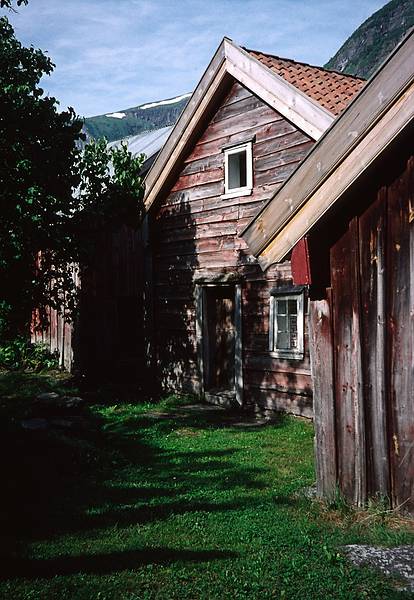 August 6, 1997 - In and around Flam, Norway.<br />Visiting a Viking farm.