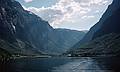 August 6, 1997 - In and around Flam, Norway.<br />A fjords tour to Gudvangen and back.<br />End of the fjord, Gudvangen, and the continuing valley beyond.