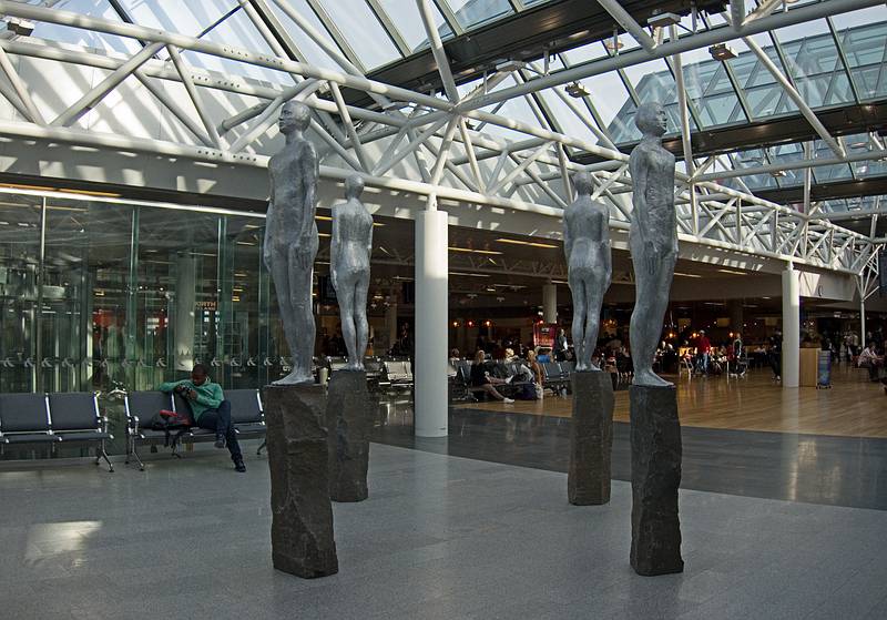 'Directions', 2007, by Steinunn Thrarindttir.<br />Between 1st and 2nd legs of our flight to Riga.<br />May 31, 2011 - Keflavik Airport, Iceland.