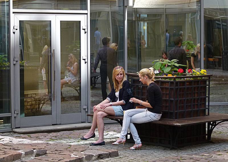 In the courtyard of the Riga Graduate Law School.<br />June 1, 2011 - Riga, Latvia.