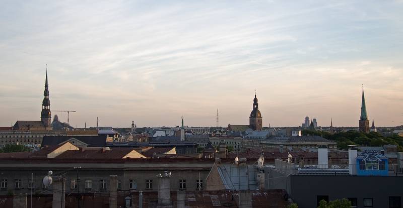 Atop the 'Galerija Riga' on Dzirnavu Street.<br />June 2, 2011 - Riga, Latvia.