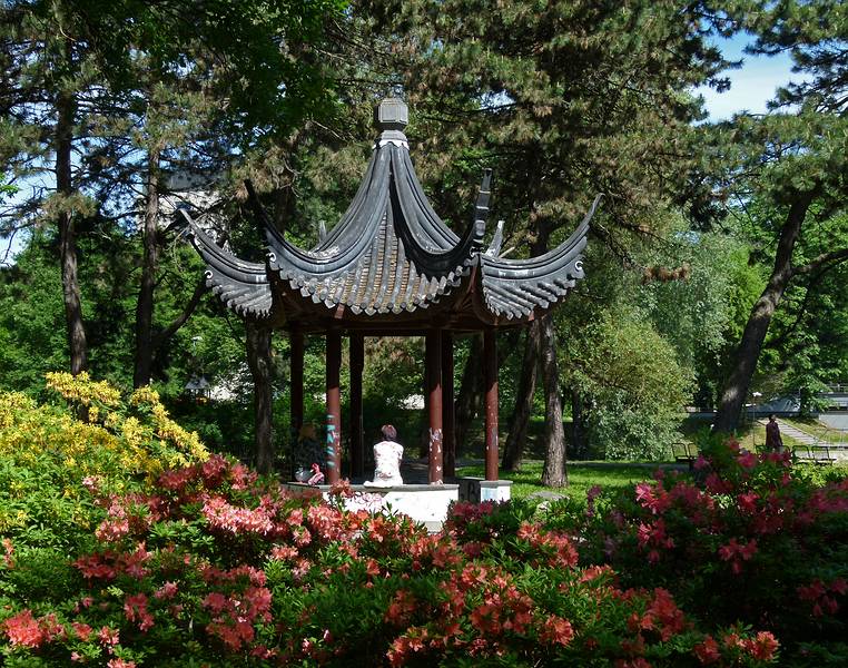 Chinese pavilion, a gift from Suzhou on the 800 aniversary of Riga.<br />June 5, 2011 - Riga, Latvia.