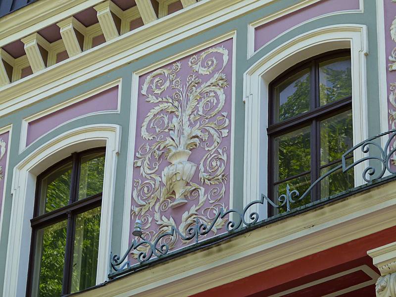 Detail on the Russian Embassy building.<br />June 5, 2011 - Riga, Latvia.