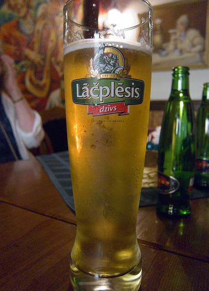 Latvian beer at a Russion restaurant.<br />Good lunch at Traktieris on Antonijas Street.<br />June 5, 2011 - Riga, Latvia.