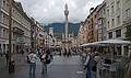 The Annasule (Anna Column) in the middle of Maria-Theresien Strasse.<br />July 23, 2011 - Innsbruck, Austria.