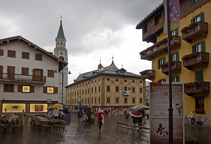 Can't get away from those pesky showers, even in sunny Italy.<br />July 28, 2011 - Cortina d' Ampezzo, Italy.