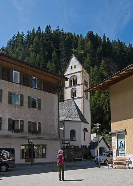 Joyce, between trains to Innsbruck.<br />July 31, 2011 - Franzenfesten/Fortezza, South Tyrol, Italy.