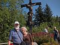 Egils and Joyce.<br />August 1, 2011 - Atop the Pfnder above Bregenz, Austria.