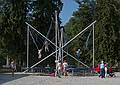 Trampoline and banji jumbing all rolled into one.<br />August 1, 2011 - Atop the Pfnder above Bregenz, Austria.