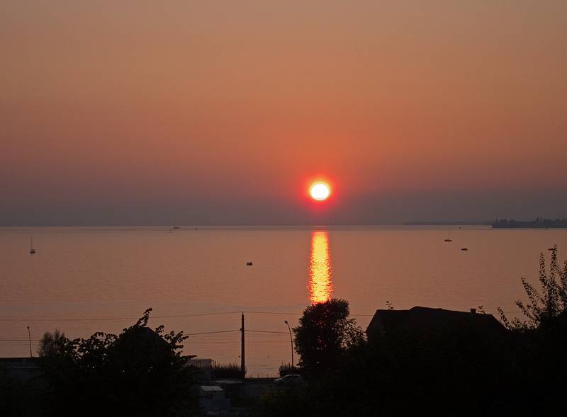 View from deck of Karl and Heidi's house at dinnertime.<br />August 1, 2011 - Bregenz, Austria.