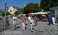 Karl, Heidi, and Joyce walking along the harborside.<br />August 2, 2011 - Lindau, Bavaria, Germany.