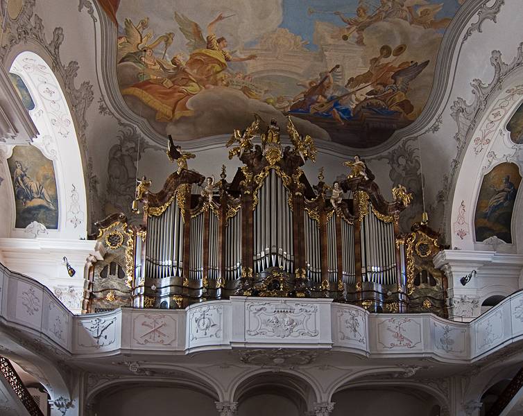 Roman Catholic minster church of the Blessed Virgin Mary or Lindau Abbey.<br />August 2, 2011 - Lindau, Bavaria, Germany.