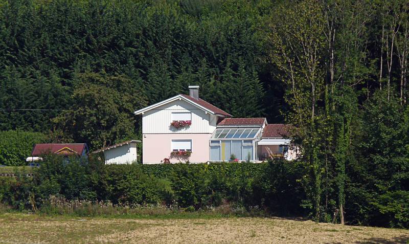 Karl and Heidi's house from the boat back from Lindau.<br />August 2, 2011 - Bregenz, Austria.