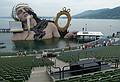 Opera venue ready for a performance of Andre Chenier.<br />August 3, 2011 - Bregenz, Austria.